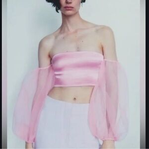 Zara Pink Crop Top